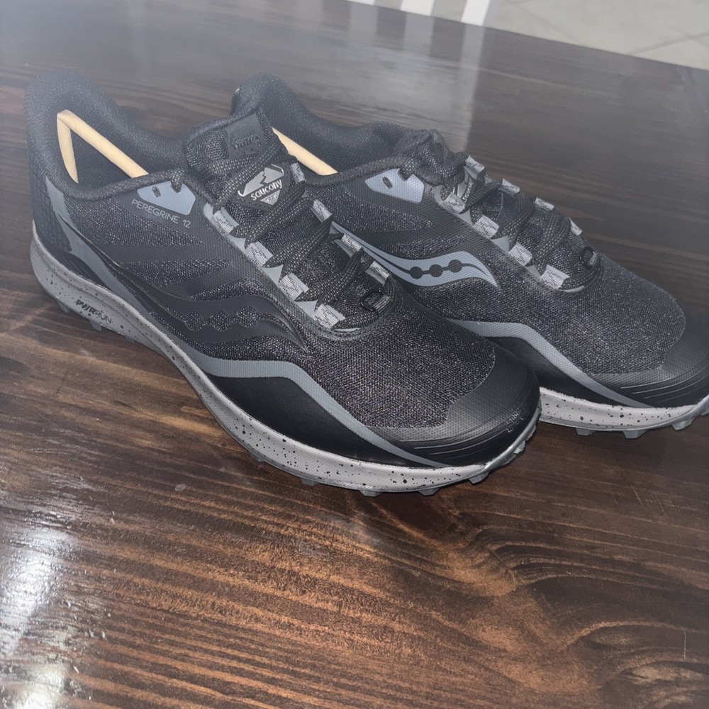 NWOB Saucony Peregrine 12 Trail Running Sneaker Shoes Black Men's US 11